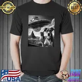 Alien Ufo Selfie Dog T-Shirt