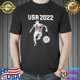 American Flag Football World Football USA 2022 Soccer Team Fans T-Shirt