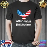 America’s Comeback Starts Right Now Conservative Eagle American Flag Vote 2024 T-Shirt