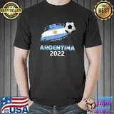 Argentina Soccer Ball Flag Jersey Argentinian Football T-Shirt