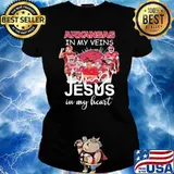 Arkansas IN MY Veins Jesus In My Heart Shirt Ladies tee