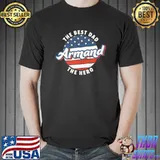 Armand The Best Dad Hero US Flag Personalised Father's Day T-Shirt