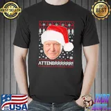 Attenbrrrrrr david attenborough christmas pattern classic shirt