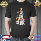 Baseball Snowman Balls Christmas Tree Happy Holiday T-Shirt