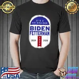 Biden Fetterman 2024 It's A No Brainer Stars Election Vote T-Shirt