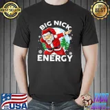 Big Nick Energy Moon Dabbing Santa Claus Christmas T-Shirt