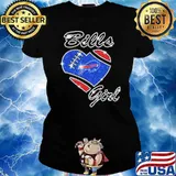 Bills Girls Heart Shirt Ladies tee