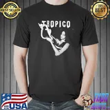 Black design tropical lana del rey shirt