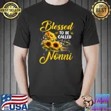 Blessed to be called nonni mother's day sunflower lovers T-Shirt