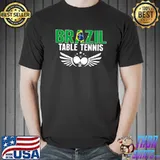 Brazil Ping Pong Lovers Brazilian Table Tennis Supporters T-Shirt