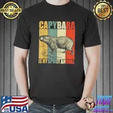Capybara Is My Spiril Animal Vintage Capybara Student T-Shirt