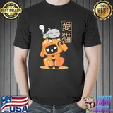 Cartoon love death robots cat cute classic shirt