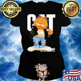 Cat Garfield Caterpillar Today Work Tomorrow World Shirt Ladies tee