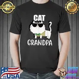 Cat Grandpa With Sunglasses Cat Lover T-Shirt