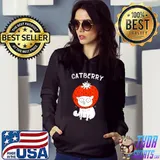 Catberry Cat with Strawberry Bonnet T-Shirt Hoodie