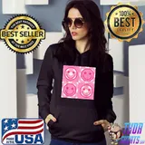 Checkered Pattern Smile Face Meme Pink Happy Face Colorful T-Shirt Hoodie