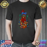 Chicken Farmer Christmas Lights Family Matching Xmas Holiday T-Shirt