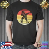 Child Soccer Retro Sunset Dabbing Sillhouette Soccer Player T-Shirt