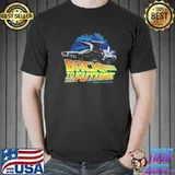Childhood with back to the future movie delorean in time shirt