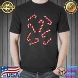 Christmas Candy Cane Merry And Bright Red And White Candy T-Shirt