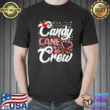 Christmas Candy Lover Xmas Candy Cane Crew Lights T-Shirt