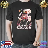 Cool art genshin impact hu tao shirt