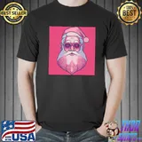 Cool face pink santa claus christmas trending classic shirt