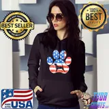 CorgI dog American flag dog paw trending classic s Hoodie