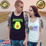 Cute avogato cat and avocado funny design classic s Tank Top