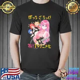Cute girls making rock music bocchI the rock shirt