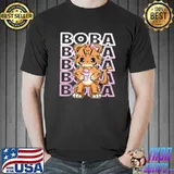 Cute Tiger Anime Cat Boba Bubble Tea T-Shirt