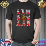 Cute Valentines Day Animals Holding Hearts Panda Elephant Cow Sloth And Pig T-Shirt