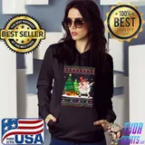 Dabbing Sheep Lover Santa Hat Ugly Christmas Sweater T-Shirt Hoodie