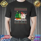 Dabbing Sheep Lover Santa Hat Ugly Christmas Sweater T-Shirt