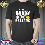 Daddy Of Baseball Softball Love Stars VintageT-Shirt