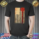 Darting Player Retro Dart Arrows American Flag T-Shirt