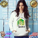 Dashing Through The Books Xmas Tree Lights Book Lover Christmas T-Shirt Hoodie