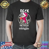 Deck The Halls And Not Your Colleagues Skull Drink Coffee With Lights Santa Hat Christmas Xmas T-Shirt