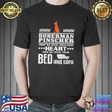 Doberman Pinscher First We Steal Your Heart Bed And Sofa T-Shirt