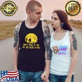Don't Look At Me We All Need A Dog Bigfoot Moon Halloween T-Shirt Tank Top