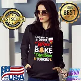 Drink wine wine bake christmas cookies classic s Hoodie