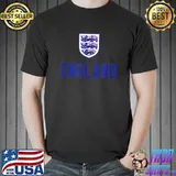England 1982 Soccer Team Jersey British Three Heraldic Lions T-Shirt