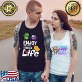 Enjoy The Little Things In Life Biology Biologist Microscope Nerd Science Covid Virus T-Shirt Tank Top