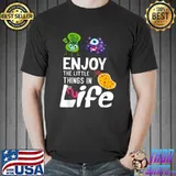 Enjoy The Little Things In Life Biology Biologist Microscope Nerd Science Covid Virus T-Shirt