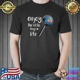 Enjoy the little things in life magnifying glass microscope microbiologists lab virus T-Shirt