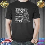 Enjoy The Little Things Life Virus Microscope, Microbiologists Biology Nerd Science Lab T-Shirt