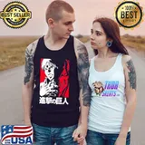 Eren white typographic design attack on titan classic s Tank Top