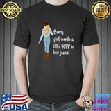 Every Girl Needs A Little Rip In Her Jeans Cowgirl T-Shirt