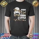 Every Girl Needs A Little Rip In Her Jeans Womens Messy Bun Sunglasses Leopard T-Shirt
