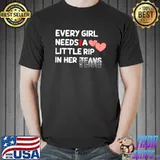 Every Girl Needs Rip In Her Jeans Hearts T-Shirt